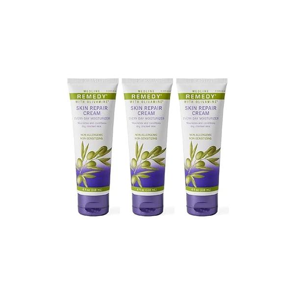 Medline Remedy Skin Repair Cream, 4 oz Tubes (3 Pack)