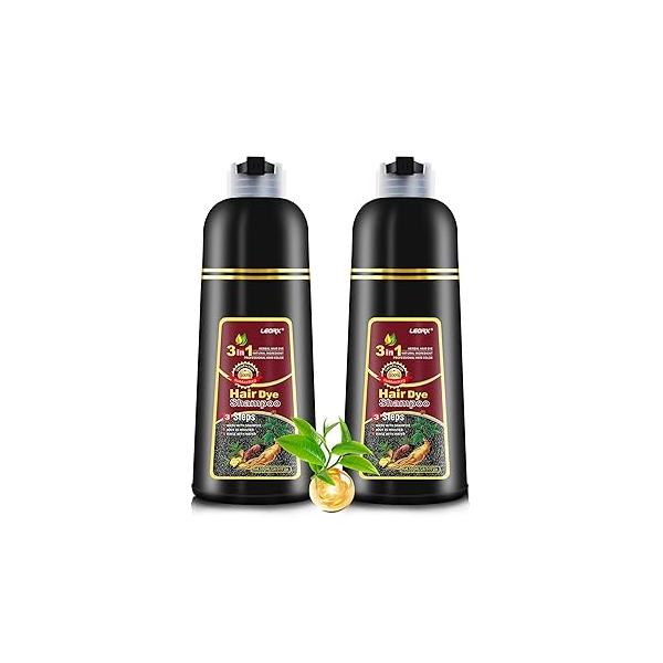 Hair Dye shampoo, Leorx 3 In 1 Brown Color Shampoo For Refresh Instant Herbal Coloring Women&Men - Tintes Para El Cabello Profesional