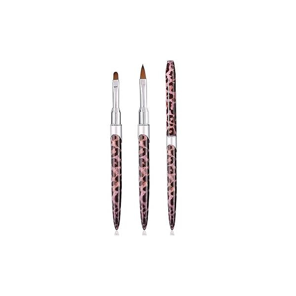DANNEASY 2pcs Nail Clean Up Brush Polish Remover Art Set Design Brushes Acrylic for Cleaning Tools