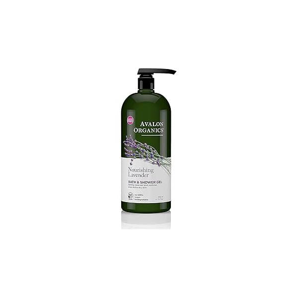 Avalon Organics Bath & Shower Gel, Nourishing Lavender, 32 Oz