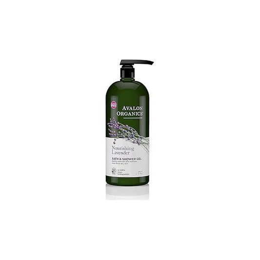 Avalon Organics Bath & Shower Gel, Nourishing Lavender, 32 Oz
