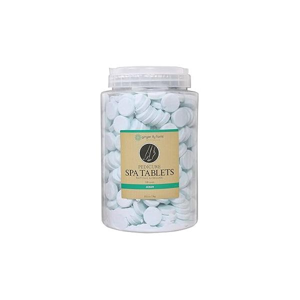 Ginger Lily Farms Botanicals Pedicure Spa Tablets, Natural & Organic, Replenishes Moisture, Softens Conditions Skin, Ocean Scent, 105 Ounces, 500-Count