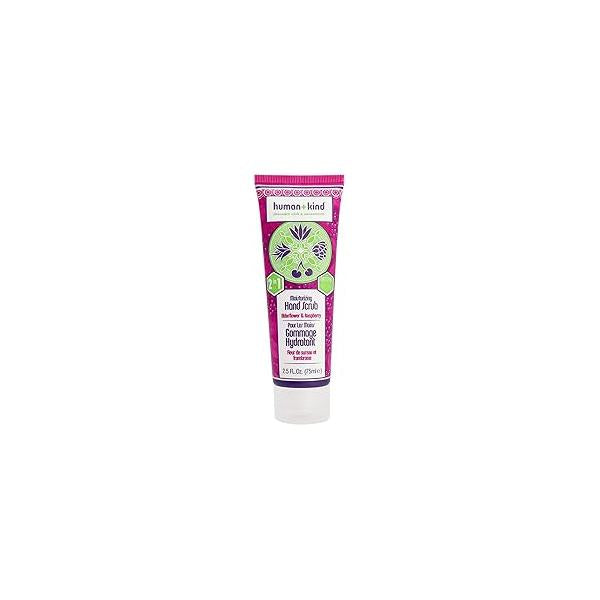 Human+Kind Moisturizing Hand Scrub - Exfoliating Scrubber for Soft, Smooth Hands Gentle Repair Dry, Cracked, Peeling Skin Shea Butter, Dried Raspberry Seeds, and Hydrated Silica 2.5 oz