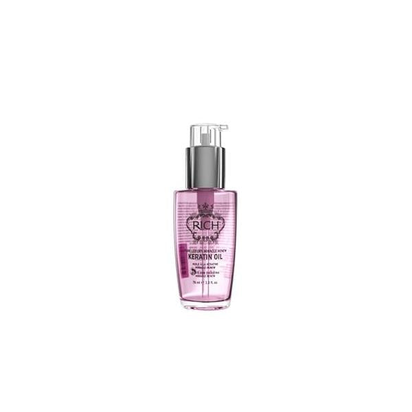 RICH Pure Luxury Rejuvenating Hair Argan Oil Elixir for All Types - Repair Dry and Damaged Enriched with Oil, Sweet Almond Omega 6 & 9 Heat Protective 2.3 Oz