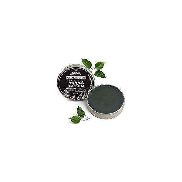Hibiscus Black Seed Hair & Beard Balm For Growth, Smoothening Straightening - Infused With Leaves (Pack Of 1, 25Ml), 35 Grams