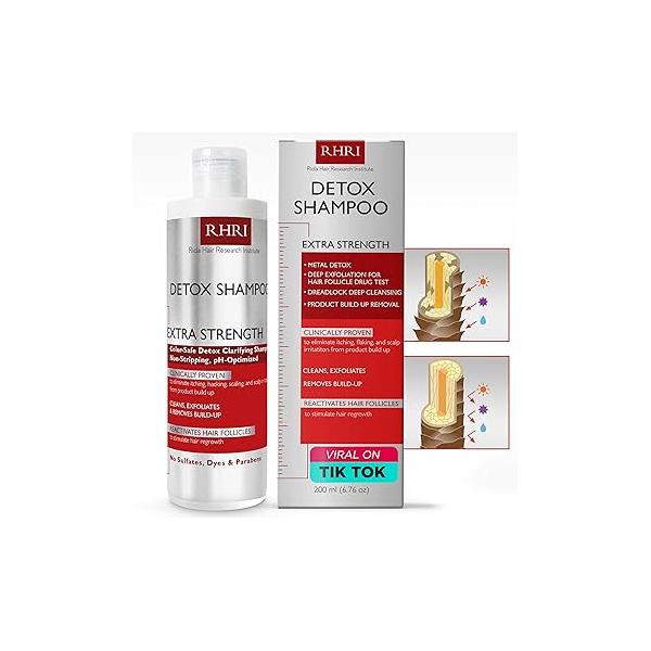 Detox Shampoo For Product Build up: Detoxify & Regrow with Our Clarifying - Nourishes Follicles, Soothes Scalp Irritation All Hair Types