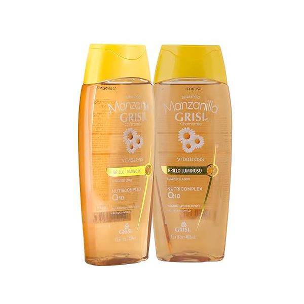 Manzanilla Grisi, Cleansing Shampoo with Chamomile Extract, 2 Pack, 13.5 FL Oz, Bottles