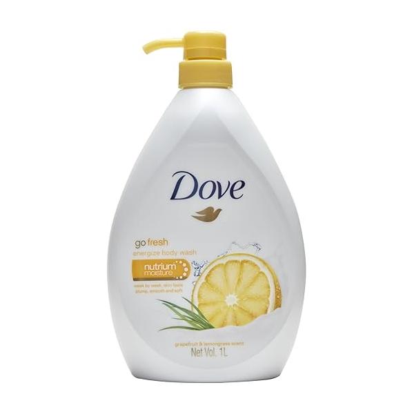 Dove Go Fresh Energize Body Wash, Grapefruit and Lemongrass Scent, 33.8 Ounce (1 Liter) International Version