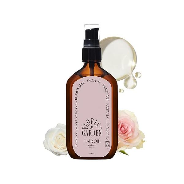 ODID Milk Protein Intensive Perfume Hair Oil - Korean Anti Frizz Nourishing & Smoothing Serum Refreshing Sweet Floral Scent with 10,000ppm Argan 6 Plant-Based Oils, 3.38 fl.oz.