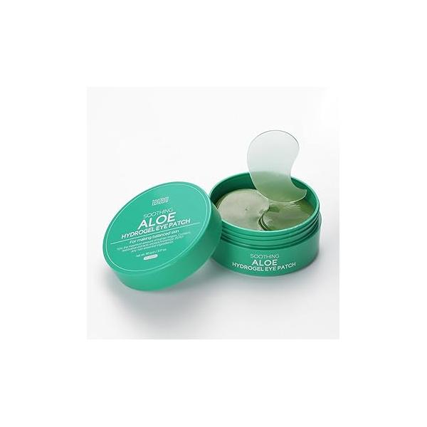 TENZERO Relief Cica Hydrogel Eye Patch (60 pairs, 90g), Centella Treatments for Puffy Eye, Fine Lines, Soothing, Puffiness Reducer, Hydrating Pads, Korean Under Masks Skincare