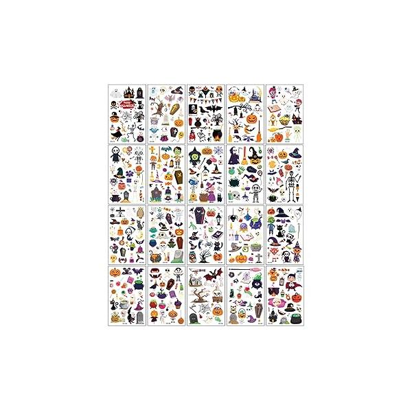 Dead of the Day Luminous Temporary Tattoos, 125PCS Halloween Glow in Dark Waterproof Body Stickers, Face Fake Tattoos Decorations, Sugar Skeletons Makeup Party Favors Supplies Decor Kids Adults