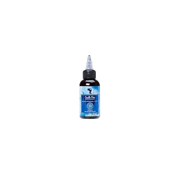 Camille Rose Black Castor Oil & Chebe Repair, Pure Hair Strengthening for Shine, Growth Strength, all Types, 2 fl oz