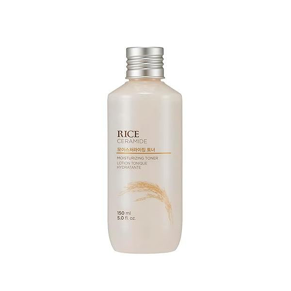 The Face Shop Rice Ceramide Moisturizing Toner - Extract for Strengthens Skin Barrier Hydrating Targets Dryness Lightweight Moisturizer Glow Essence Korean Care