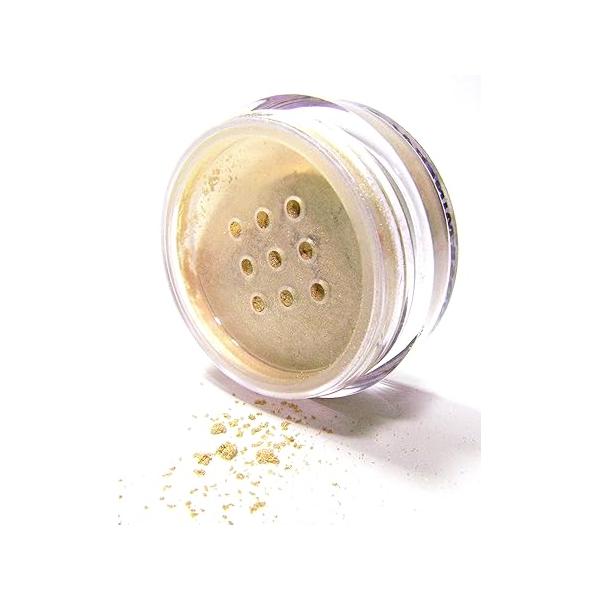 Full Moon Nude Beige Gold Shimmer Glam Single Loose Powder Eyeshadow; Vegan, Talc & Paraben Free