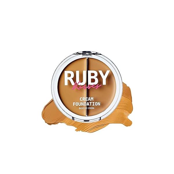 Ruby Kisses 3D Face Creator Cream Foundation & Concealer, 12 Hours Long Lasting, Medium to Full Coverage, Non-Greasy, Ideal for Makeup Contour Palette (Level 3)