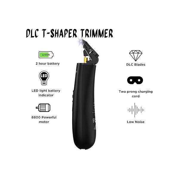 Supreme Trimmer T-Shaper ST5205 | Professional Barber Hair Clippers for Men Cordless Zero Gapped Liner Beard Blue DLC