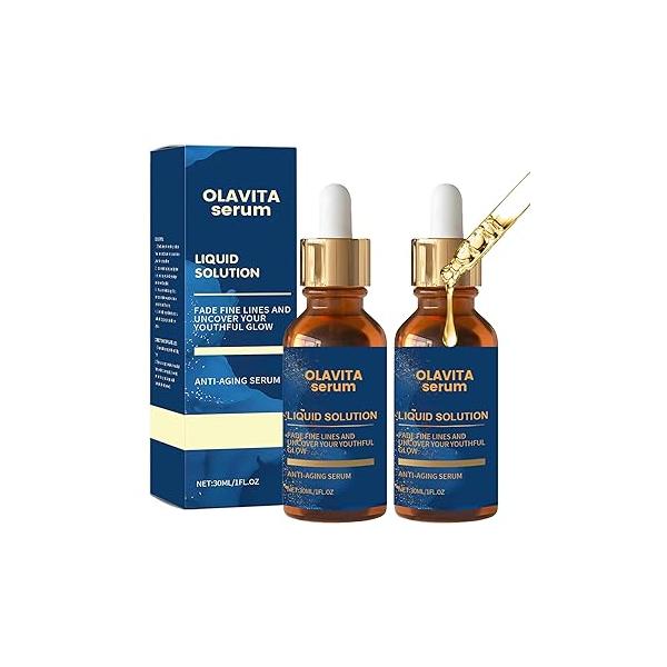Facial Serum, Liquid Solution Anti Aging Vitamin C & E Promotes Skin Collagen Production, smoothes wrinkles and fine lines (2PCS)