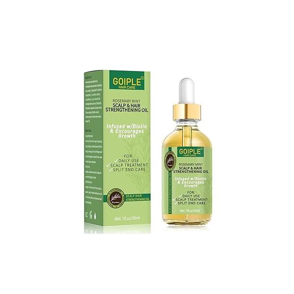 Rosemary Oil, 1 FL OZ - Natural Hair Growth Oil With Essential Oils, Nourishing Treatment for Split Ends, Dry Scalp, Loss Women's Care