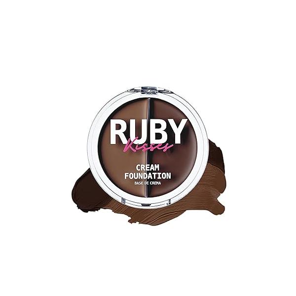 Ruby Kisses 3D Face Creator Cream Foundation & Concealer, 12 Hours Long Lasting, Medium to Full Coverage, Non-Greasy, Ideal for Makeup Contour Palette (Level 12)