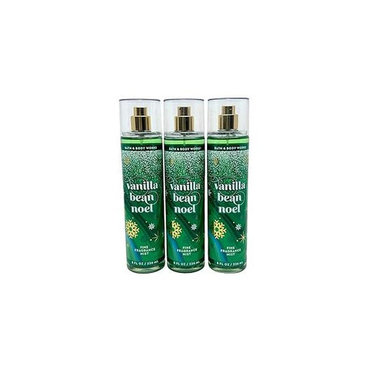 Bath & Body Works Vanilla Bean Noel Fine Fragrance Mist 8oz - Lot of 3