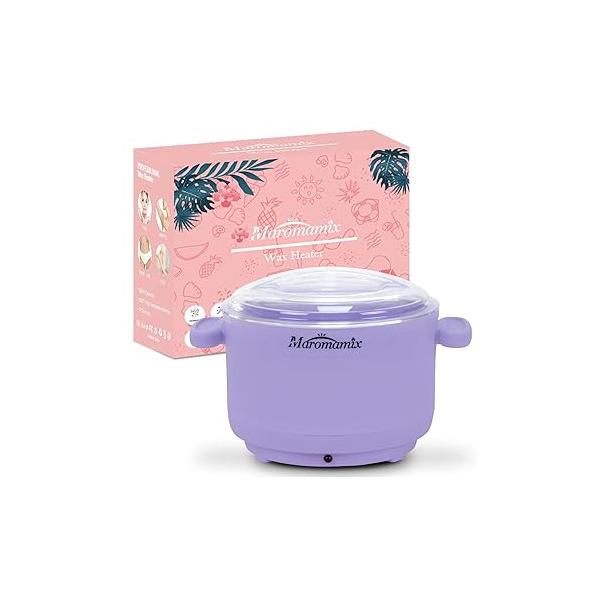 Waxing Kit -Silicone Wax Warmer for Hair Removal with 4 Packs of Hard Beads, Portable Electric Silicone Machine Full Body Face Eyebrows Bikini Brazilian at Home Women Men
