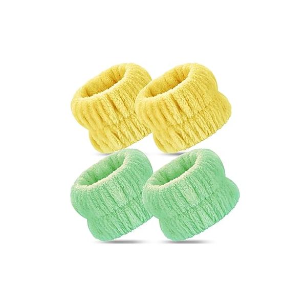 Wrist Towels - 4pcs Absorbent Arm Bands for Face Washing, Suitable Women and Men
