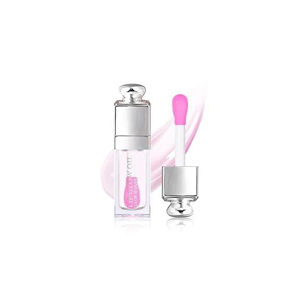Hydrating Lip Glow Oil, Oil Gloss Transparent Toot Tinted Nourishing Long Lasting Repairing Lightening Lines (CHERRY) 0.2 OZ