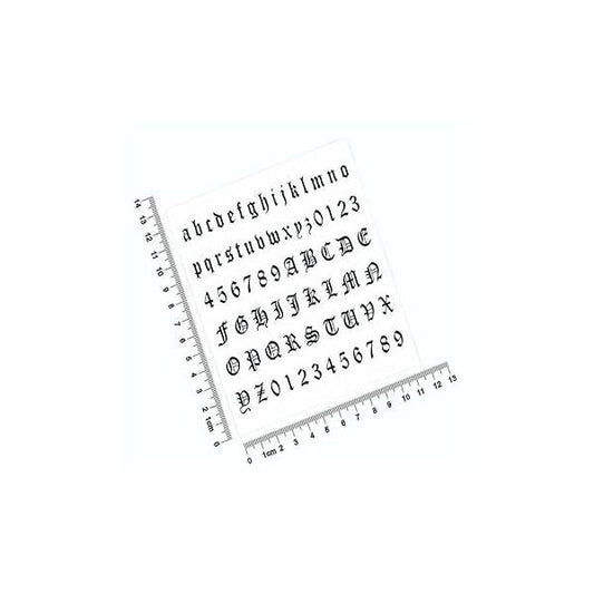 3Pcs Gothic Letters DIY Name Body Art Tattoo Stickers Fake Tattoos Designs
