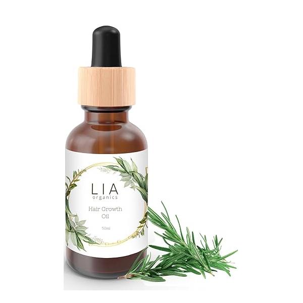 Hair Growth Oil - Organic, Vegan, cruelty free Rosemary oil, castor pumpkin seed amla oil etc. For thick healthy hair, 1.70 Fl Oz (Pack of 1)