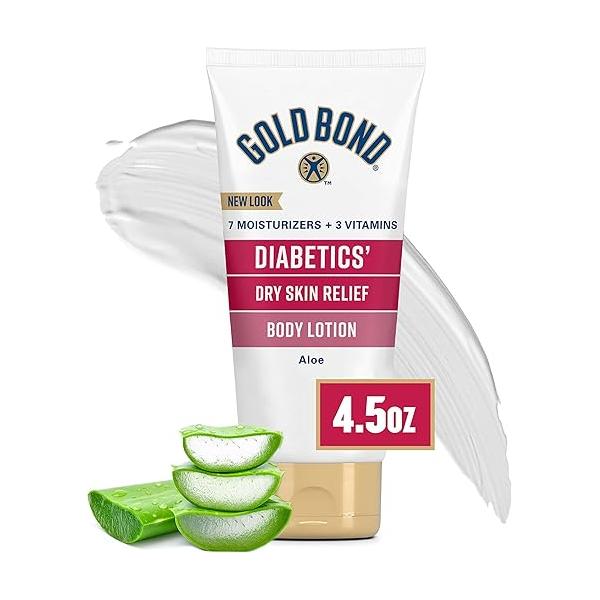 Gold Bond Diabetics' Dry Skin Relief Body Lotion, 4.5 oz., With Aloe to Moisturize & Soothe