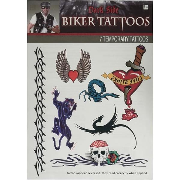 Forum Novelties Biker 2 Temporary Tattoos