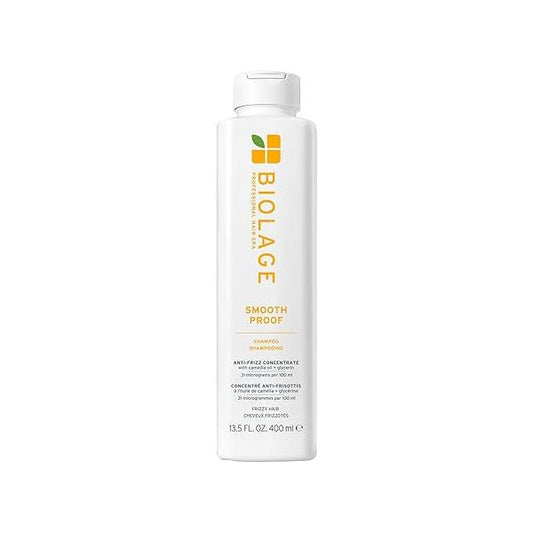 Biolage Smooth Proof Shampoo - Gently Cleanses, Nourishes & Tames Frizz, For Frizzy Hair, Infused with micro-dosed Camellia Oil Glycerin, Vegan Paraben-Free