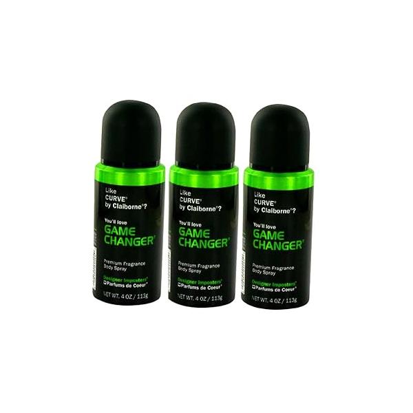 Parfums De Coeur Game Changer 4 oz Fragrance Body Spray (Pack of 3)
