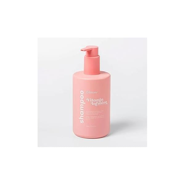 Glimmr Vitamin Superfood Shampoo - Sulfate-Free, pH-Balanced Formula with E, Oat Amino Acids & Argan Oil Hydrating Strengthening for Dry, Damaged, Color-Treated Aging Hair 16oz