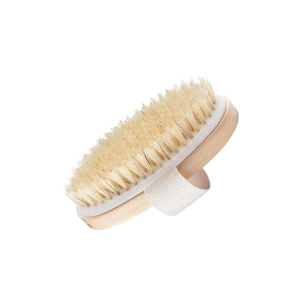 Dry Brushing Body Brush Anti Cellulite Exfoliating Scrub Remove Dead Skin and Tiredness, Gentle Massage Stimulates Blood Circulation, Improves Lymphatic Functions