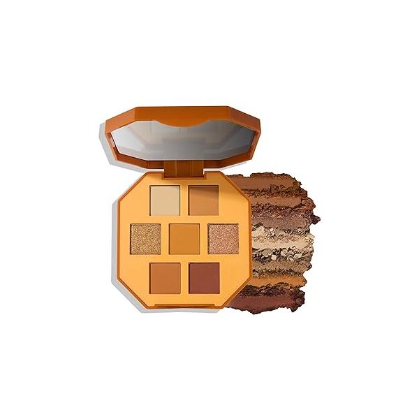 Julep Eyeshadow 101 Pro Powder Palette -Turmeric Latte - 7 Shade Matte & Shimmer Eyeshadows Great for travel- Blendable Buildable Eye Makeup