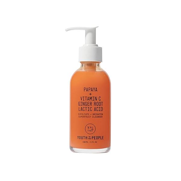 Youth To The People Superfruit Facial Cleanser - Gentle Exfoliating Cleanser, Formulated with Papaya + Vitamin C, Promotes Cell Turnover for Radiant Skin, Evens Skin Tone & Texture, AHA BHA