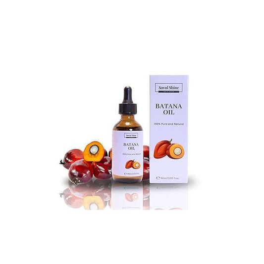 Batana Hair Growth Oil - 60ml with Vitamin E and Essential Fatty Acids, 100% Pure Natural Organic Raw