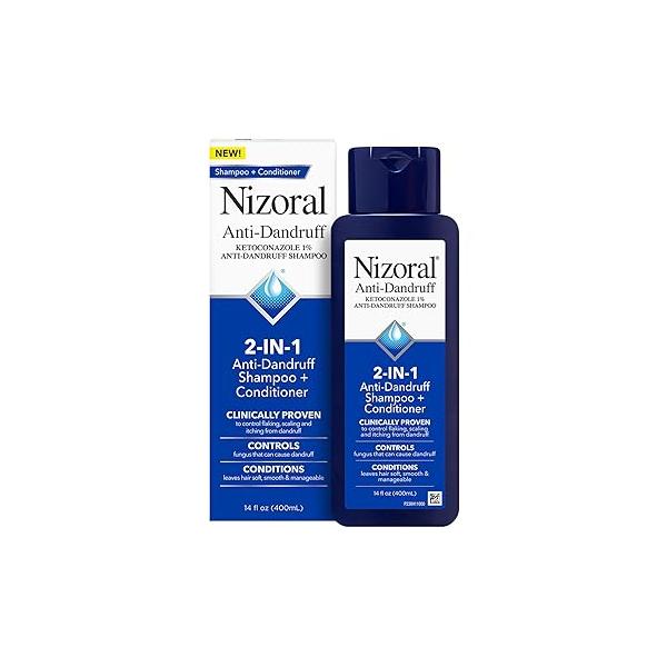 Nizoral 2-IN-1 Anti-Dandruff Shampoo & Conditioner with 1% Ketoconazole, 14 fl oz