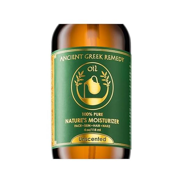 Ancient Greek Remedy - Hydrating Face Oil for Women Anti-Aging Serum with Organic Jojoba, Rosehip, Sweet Almond, Olive, and Vitamin E Fast Absorbing Body Dry Skin Fragrance Free, 4 fl oz