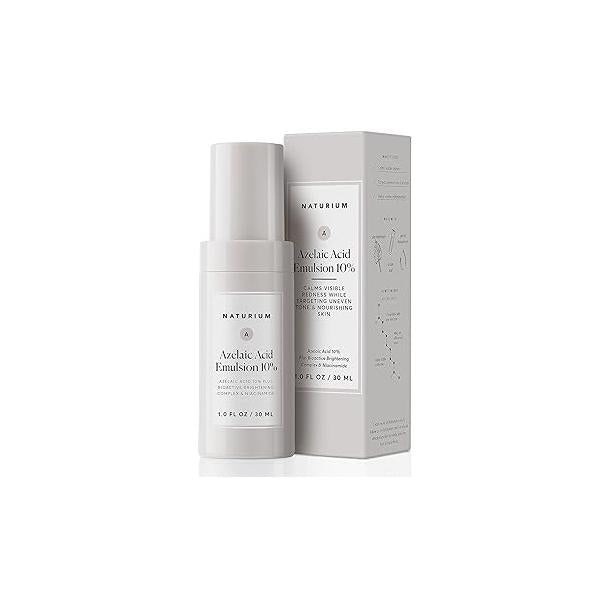 Naturium Azelaic Acid Emulsion 10% Plus Bioactive Complex & Niacinamide, Anti-Aging Skin Care, 1 oz