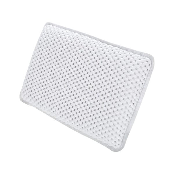 Spa Bath Pillow, Cushioned Bathtub Pillow with Suction Cups, PVC and Head Rest, White, Neck/Back Support