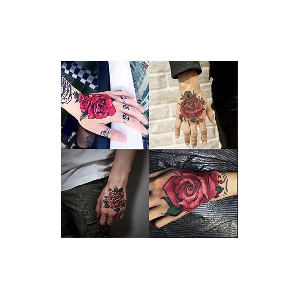2 Sheets Waterproof Hand Back Body Art Temporary Tattoos Stickers Sun Moon