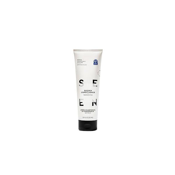 SEEN Deeper Conditioner, Fragrance Free - Non-Comedogenic & Sulfate-Free Hair Conditioner- Dermatologist-Developed Safe for Sensitive, Eczema Acne Prone Skin