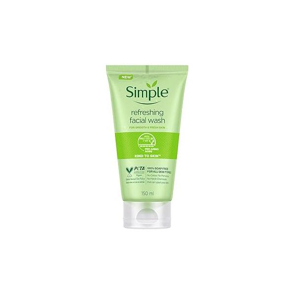 Simple Kind to Skin Refreshing Facial Wash Gel ,150 ml (5 Ounce)
