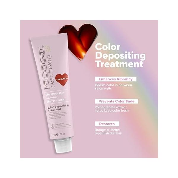 Paul Mitchell Clean Beauty Color-Depositing Treatment, For Refreshing + Protecting Color-Treated Hair