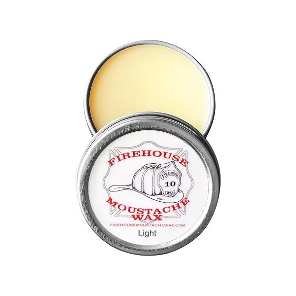 Firehouse Moustache Wax WACKY TACKY - Strong Heavy-Duty Dark Mustache & Beard Wax, Naturally Scented Colored, All-Weather (1 Ounce Tin); HANDMADE in Small Batches by John the Fireman
