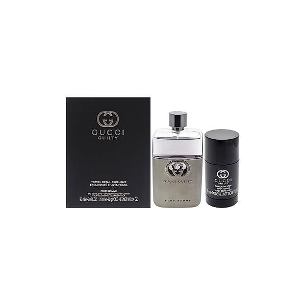 Gucci Guilty for Men - 2 Pc Gift Set 3oz EDT Spray, 2.4oz Deodorant Stick