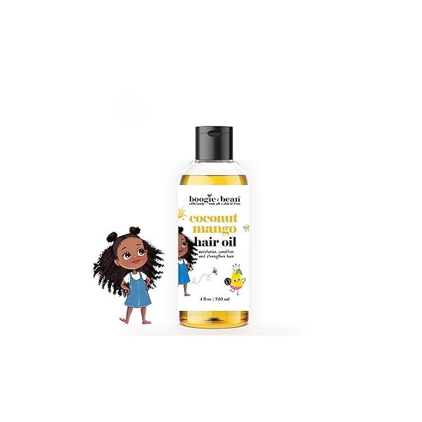 Kids Hair Oil for Curly, Natural, and Braided Styles - Suitable Infants, Girls, Boys with 4c Types