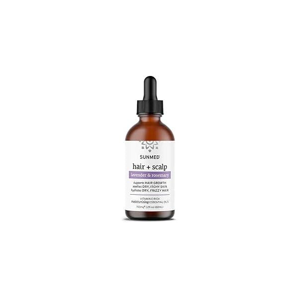 Hair & Scalp Oil with Rosemary, Lavender, Jojoba, Vitamin E - Moisturizing Formula for Dry, Itchy Frizzy Nourishes, Hydrates Supports Growth 2 fl oz